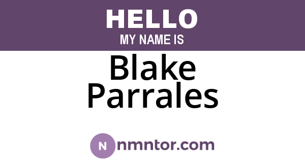 Blake Parrales