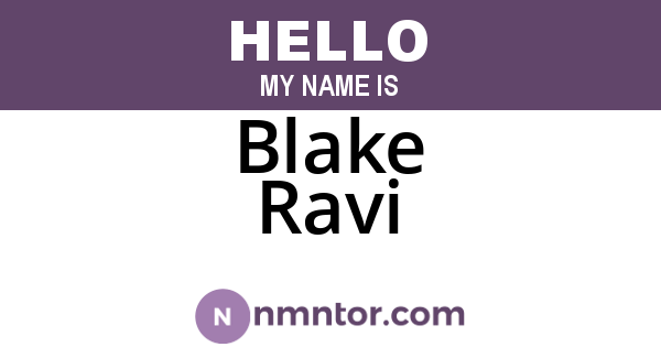 Blake Ravi