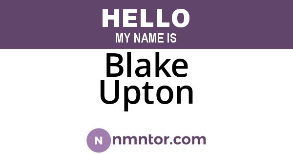 Blake Upton