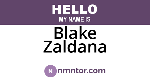 Blake Zaldana