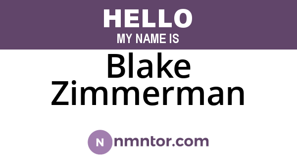 Blake Zimmerman