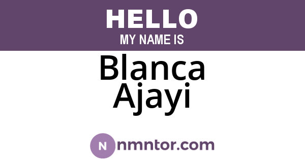 Blanca Ajayi