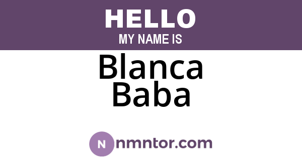 Blanca Baba