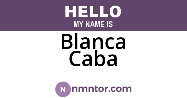 Blanca Caba