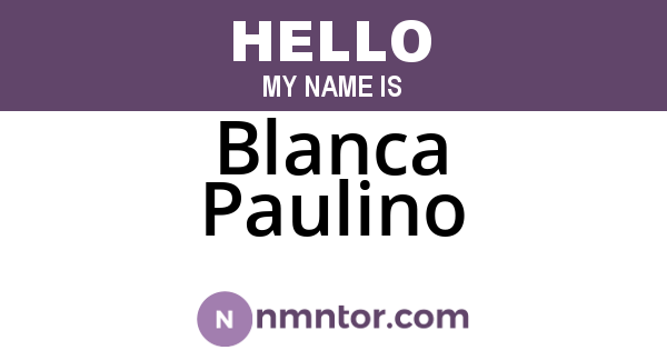 Blanca Paulino