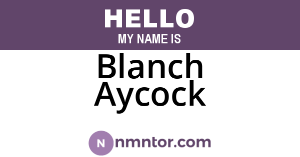 Blanch Aycock