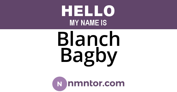 Blanch Bagby