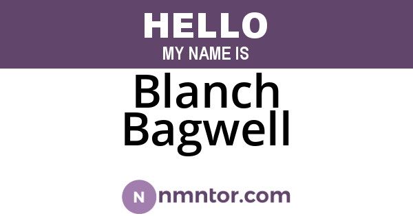 Blanch Bagwell