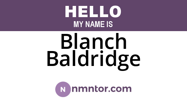 Blanch Baldridge