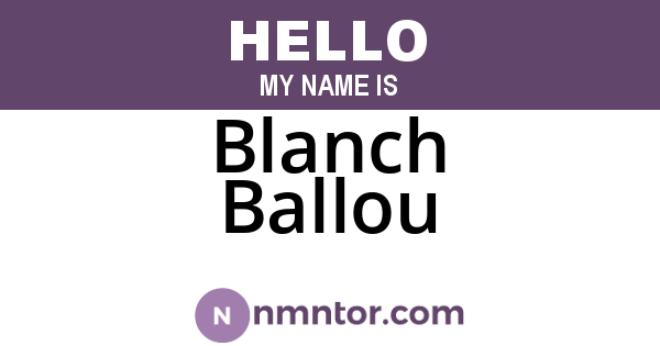 Blanch Ballou