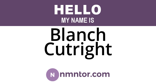 Blanch Cutright