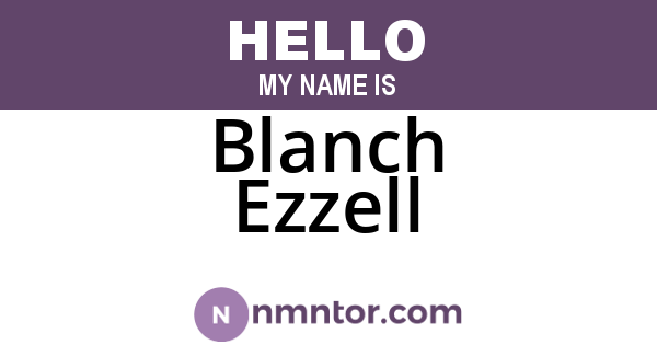 Blanch Ezzell
