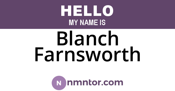 Blanch Farnsworth
