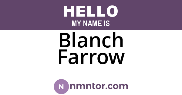 Blanch Farrow