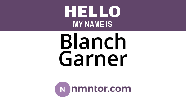 Blanch Garner