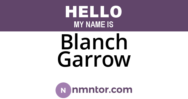 Blanch Garrow