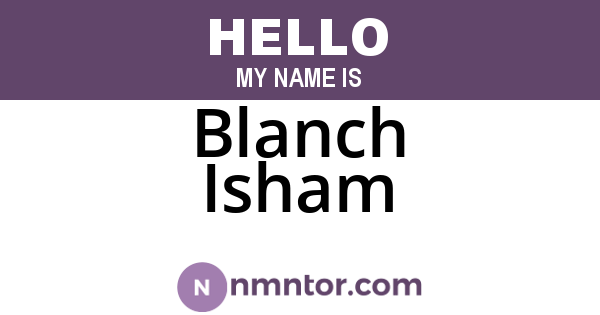 Blanch Isham