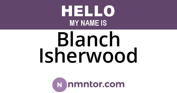 Blanch Isherwood