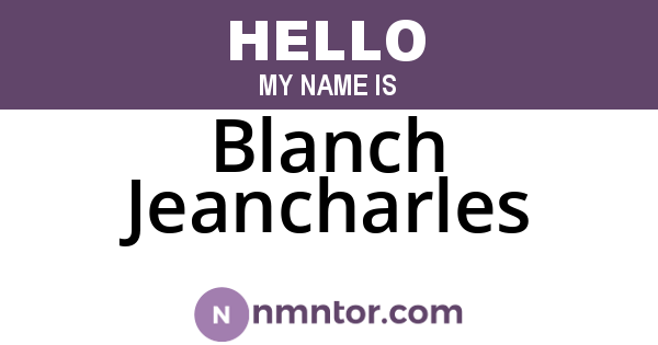 Blanch Jeancharles