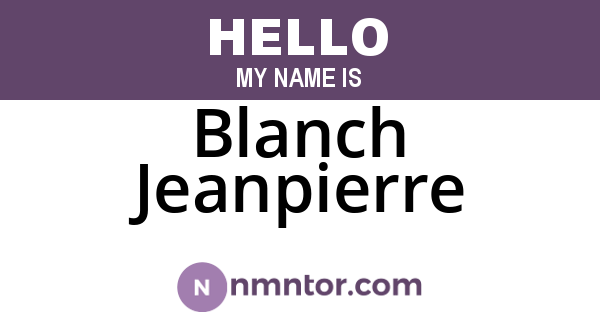 Blanch Jeanpierre
