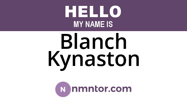 Blanch Kynaston