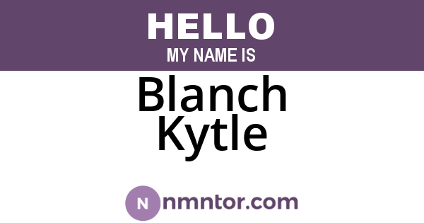 Blanch Kytle