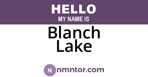Blanch Lake