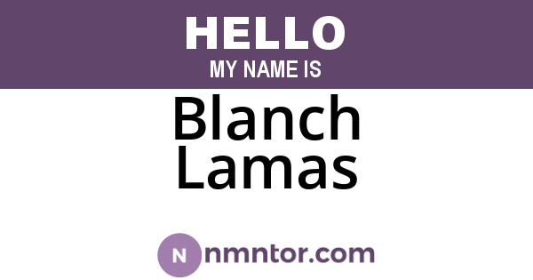 Blanch Lamas