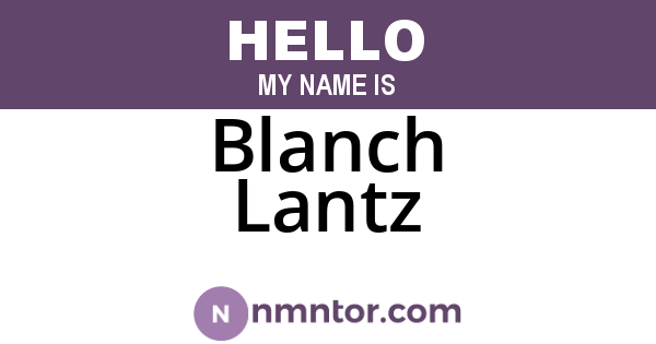 Blanch Lantz