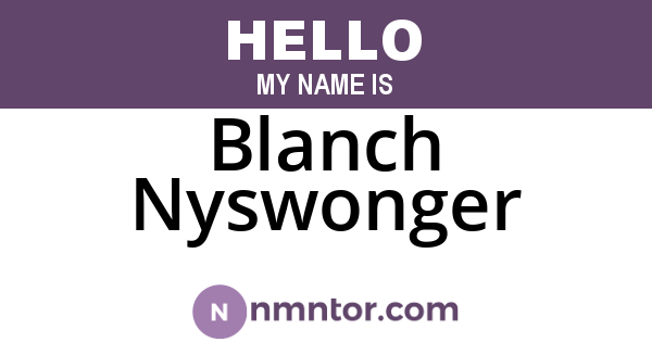 Blanch Nyswonger