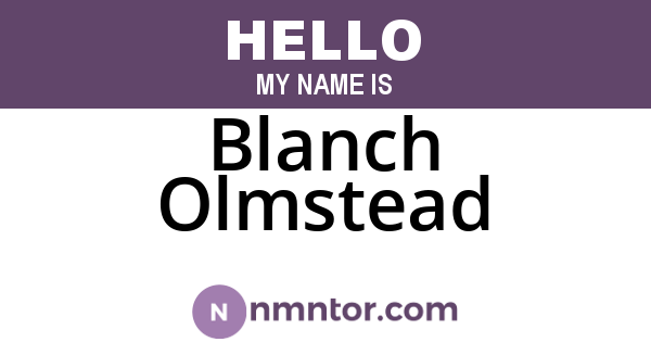 Blanch Olmstead