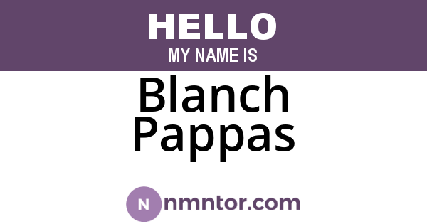Blanch Pappas