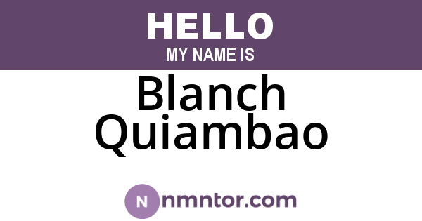 Blanch Quiambao