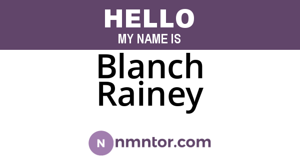 Blanch Rainey