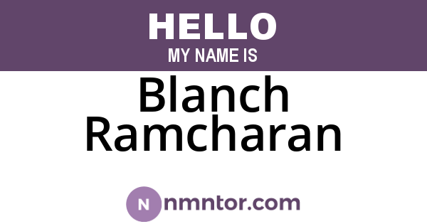 Blanch Ramcharan