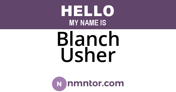 Blanch Usher