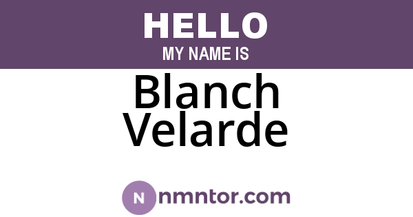 Blanch Velarde