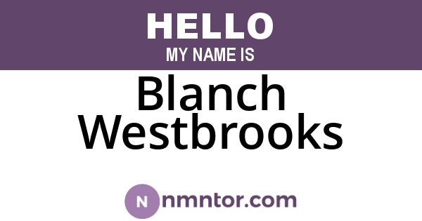Blanch Westbrooks