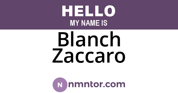 Blanch Zaccaro