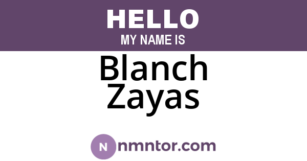 Blanch Zayas