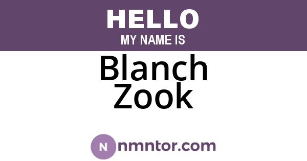 Blanch Zook