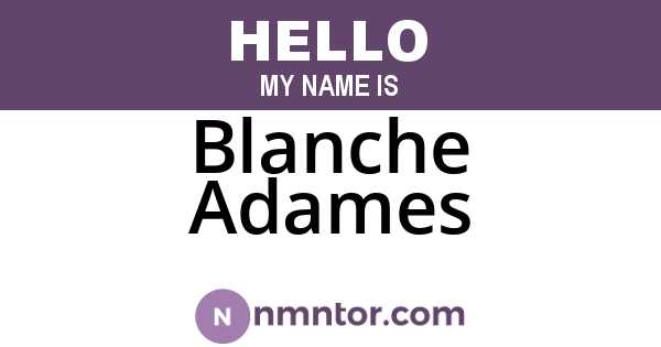 Blanche Adames