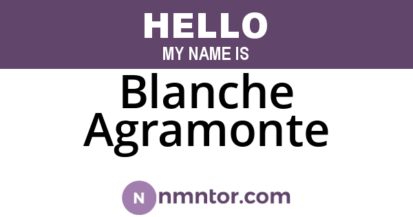 Blanche Agramonte