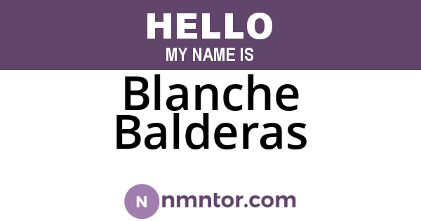 Blanche Balderas
