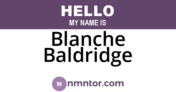 Blanche Baldridge