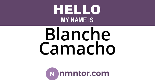 Blanche Camacho
