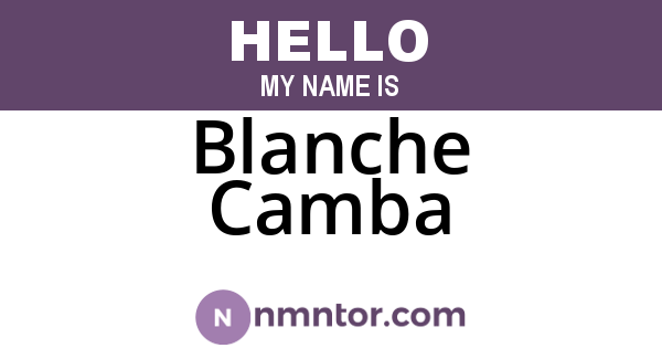 Blanche Camba