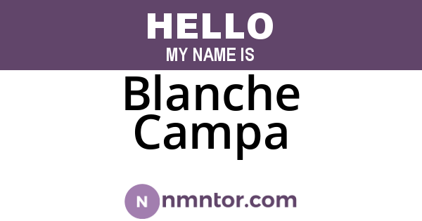 Blanche Campa