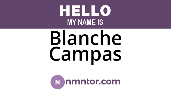 Blanche Campas