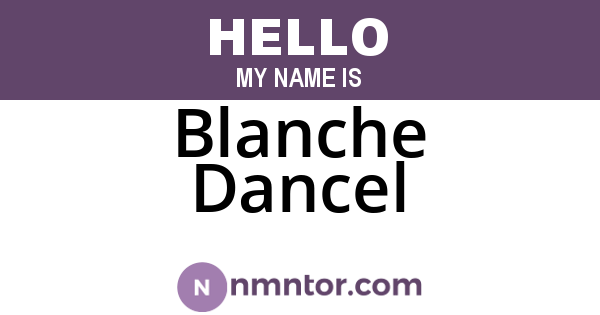 Blanche Dancel
